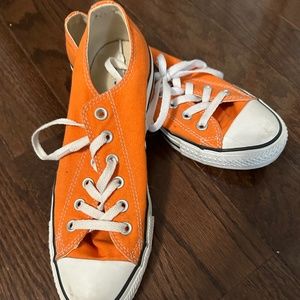 Orange Converse Low Tops